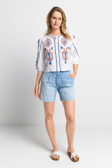 RICH & ROYAL Leinenbluse gemustert