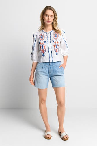 RICH & ROYAL Leinenbluse gemustert