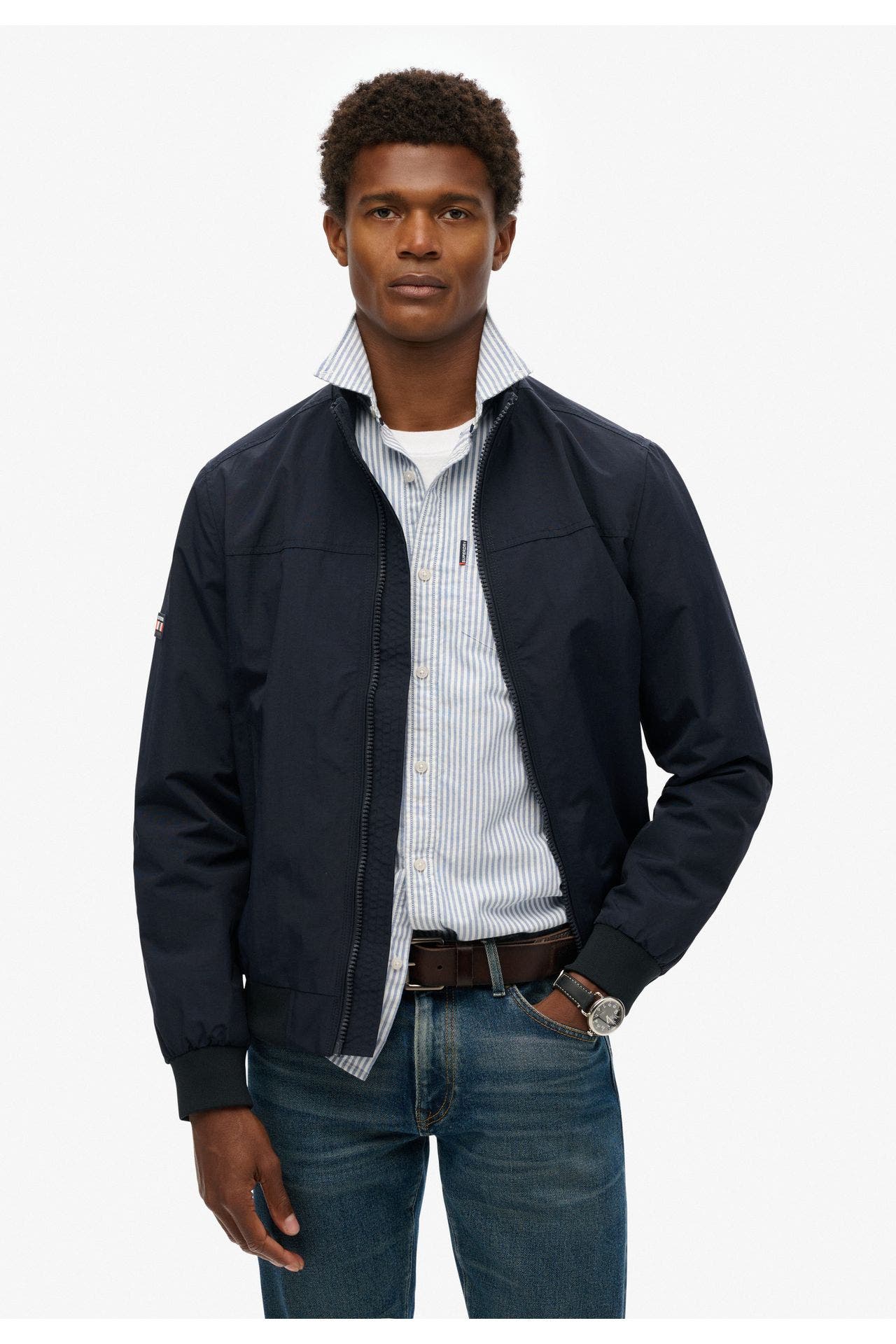 SUPERDRY Übergangsjacke 'Harrington' navy, Bild 1