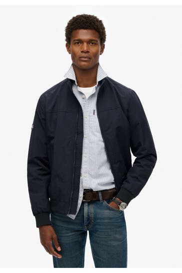 SUPERDRY Übergangsjacke 'Harrington' navy