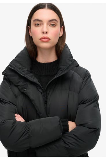 SUPERDRY - Steppmantel schwarz