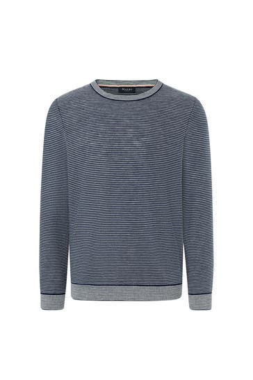 MAERZ MUENCHEN Leinenmix-Pullover gestreift