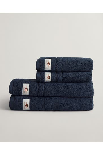 GANT Handtuchset 4-teilig dunkelblau
