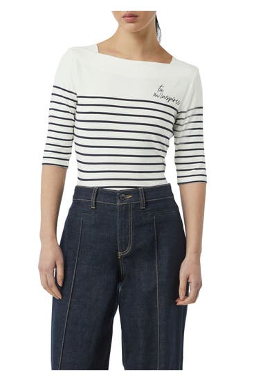 COMMA - Langarmshirt gestreift