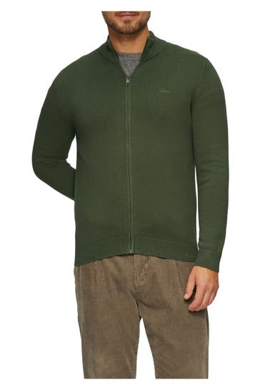 S.OLIVER Strickjacke oliv