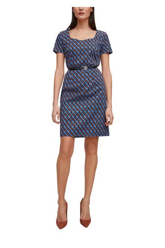 COMMA, Etuikleid gemustert