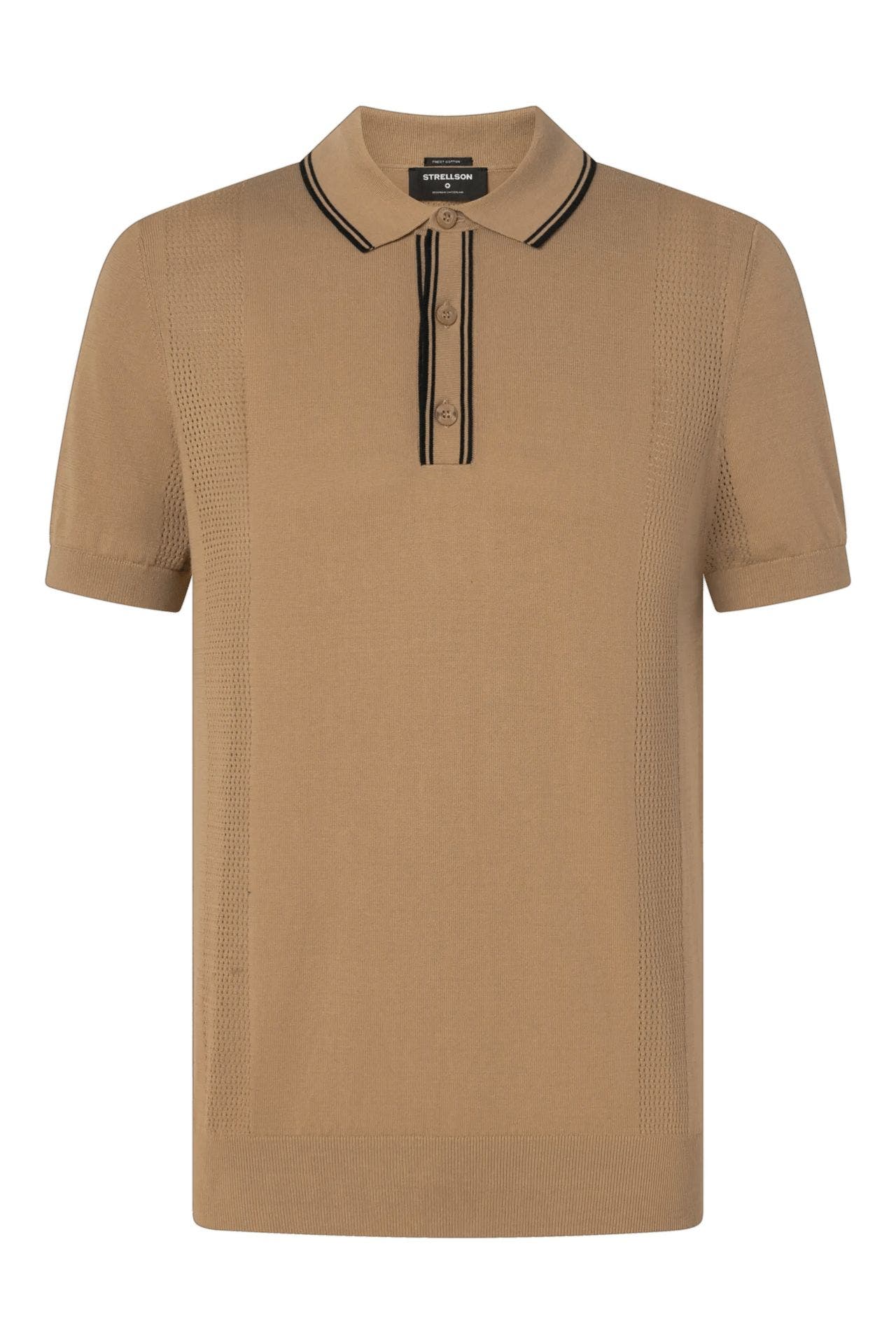 STRELLSON Feinstrick-Polo 'Vincent' beige, Bild 1