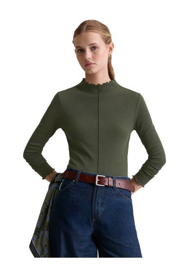MARC O'POLO DENIM Longsleeve tannengrün