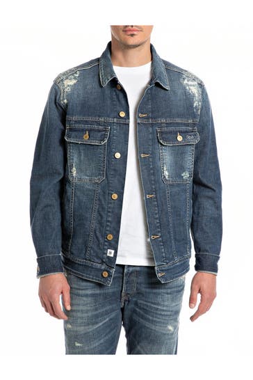 REPLAY Jeansjacke dunkelblau