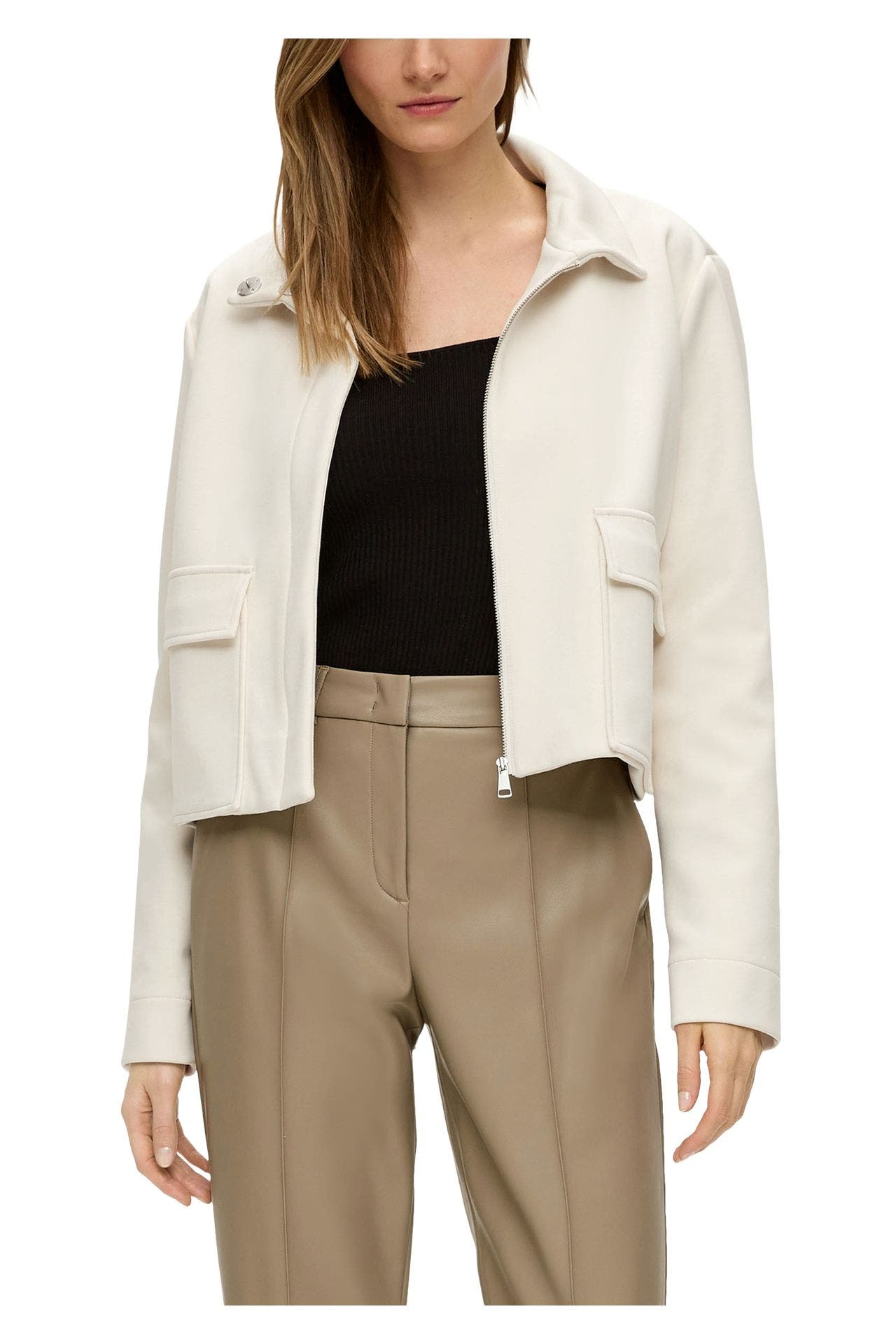 S.OLIVER BLACK LABEL Sweatjacke ecru, Bild 1