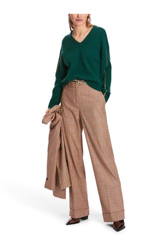 MARC CAIN Wollpullover dunkelgrün