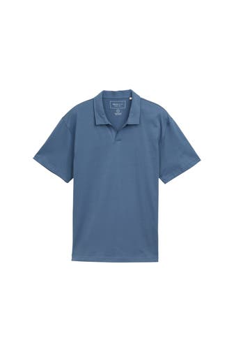 TOM TAILOR Polo-Shirt azurblau Oversize Fit