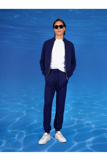 FTC Cashmere-Strickhose navy