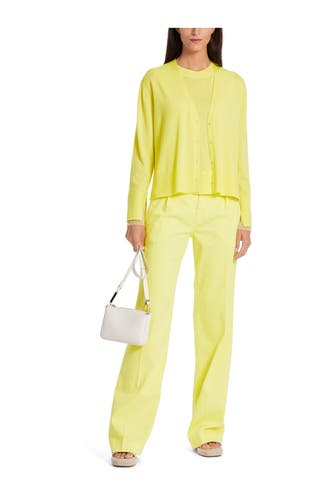 MARC CAIN Strickjacke hellgelb