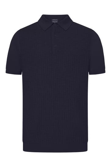 STRELLSON Strick-Polo 'Adrian' schwarzblau