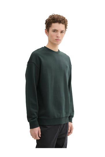 TOM TAILOR Sweatshirt dunkelgrün