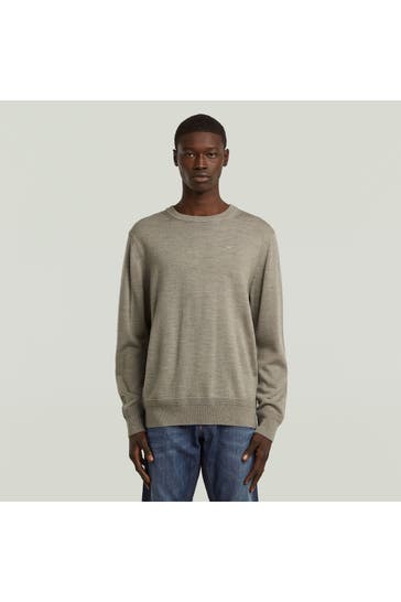 G-STAR Merino-Strickpullover grau