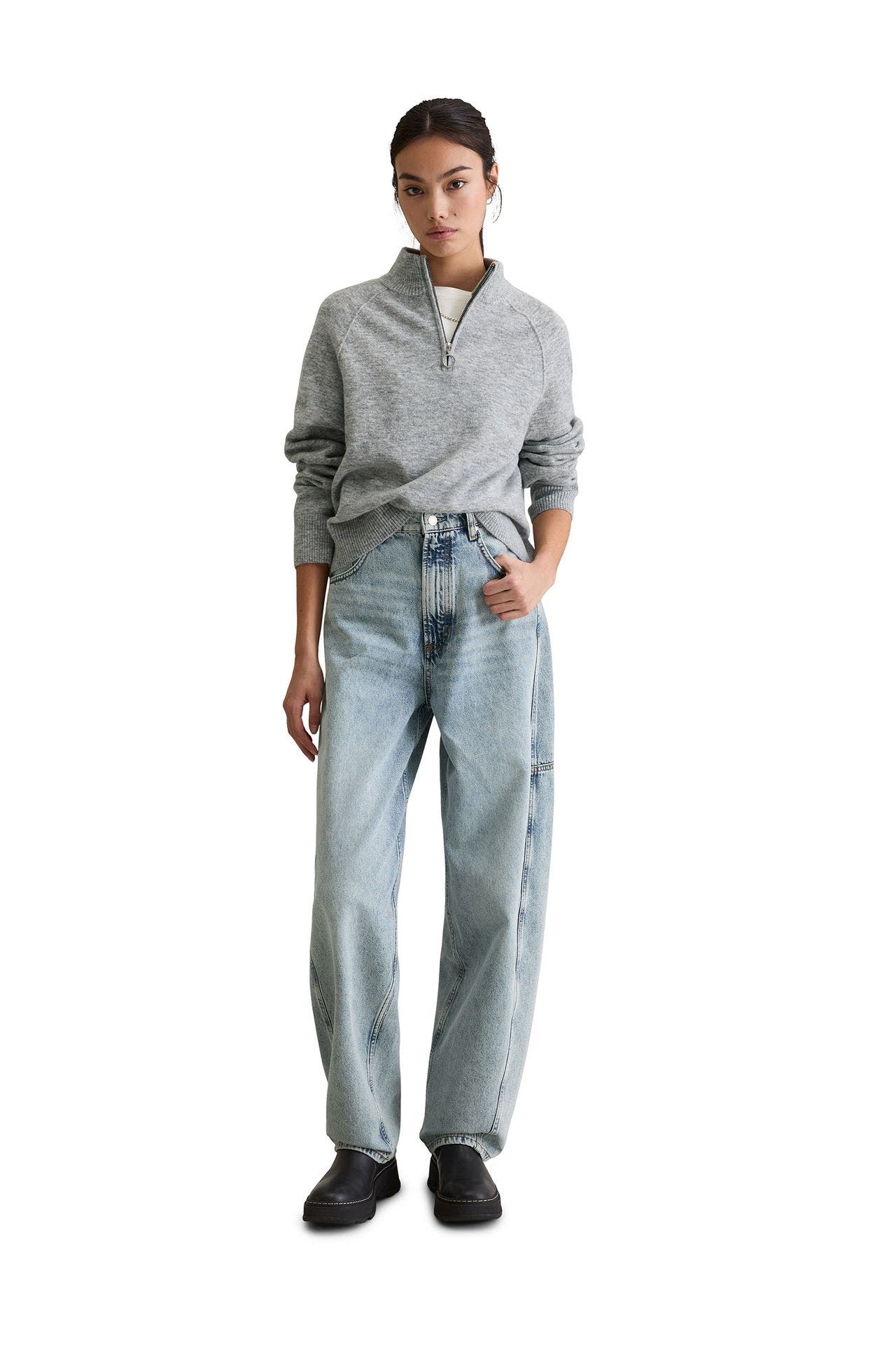 MARC O'POLO DENIM Wollmix-Troyer hellgrau, Bild 1