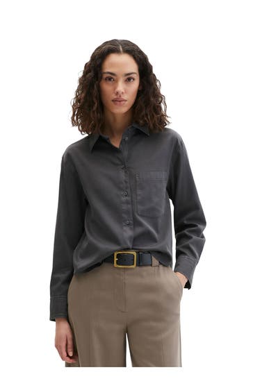 MARC O'POLO Casual-Bluse blaugrau
