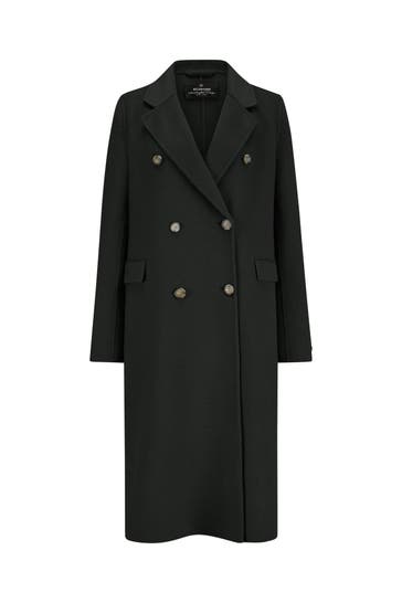 MILESTONE Wollmix-Mantel schwarz