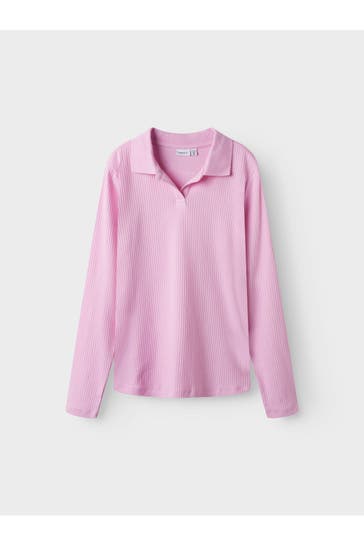 NAME IT Langarm-Polo rosa