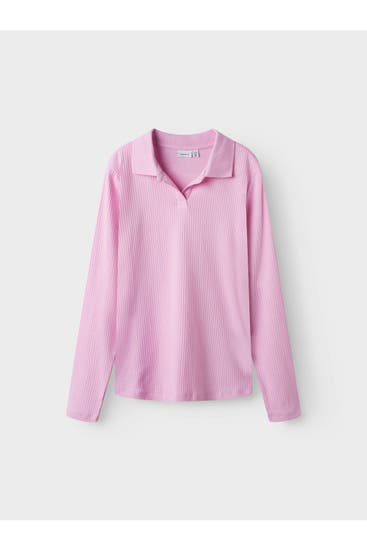 NAME IT - Langarm-Polo rosa