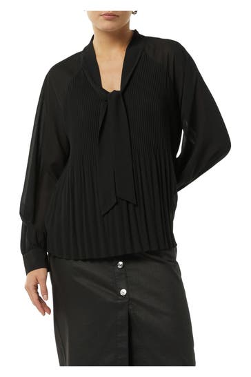 COMMA, Schluppen-Bluse schwarz