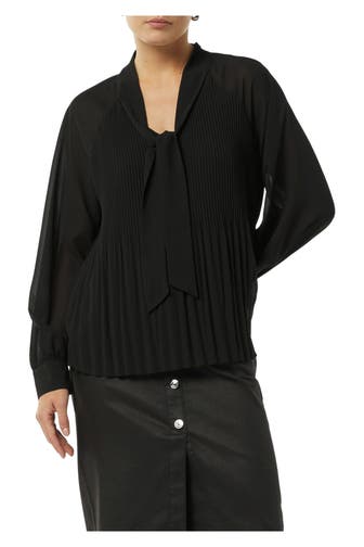 COMMA, Schluppen-Bluse schwarz