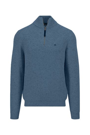 FYNCH-HATTON Wollmix-Stricktroyer azurblau