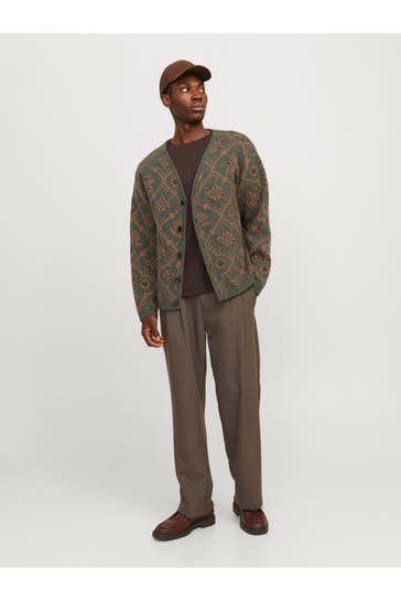 JACK & JONES Strickjacke gemustert