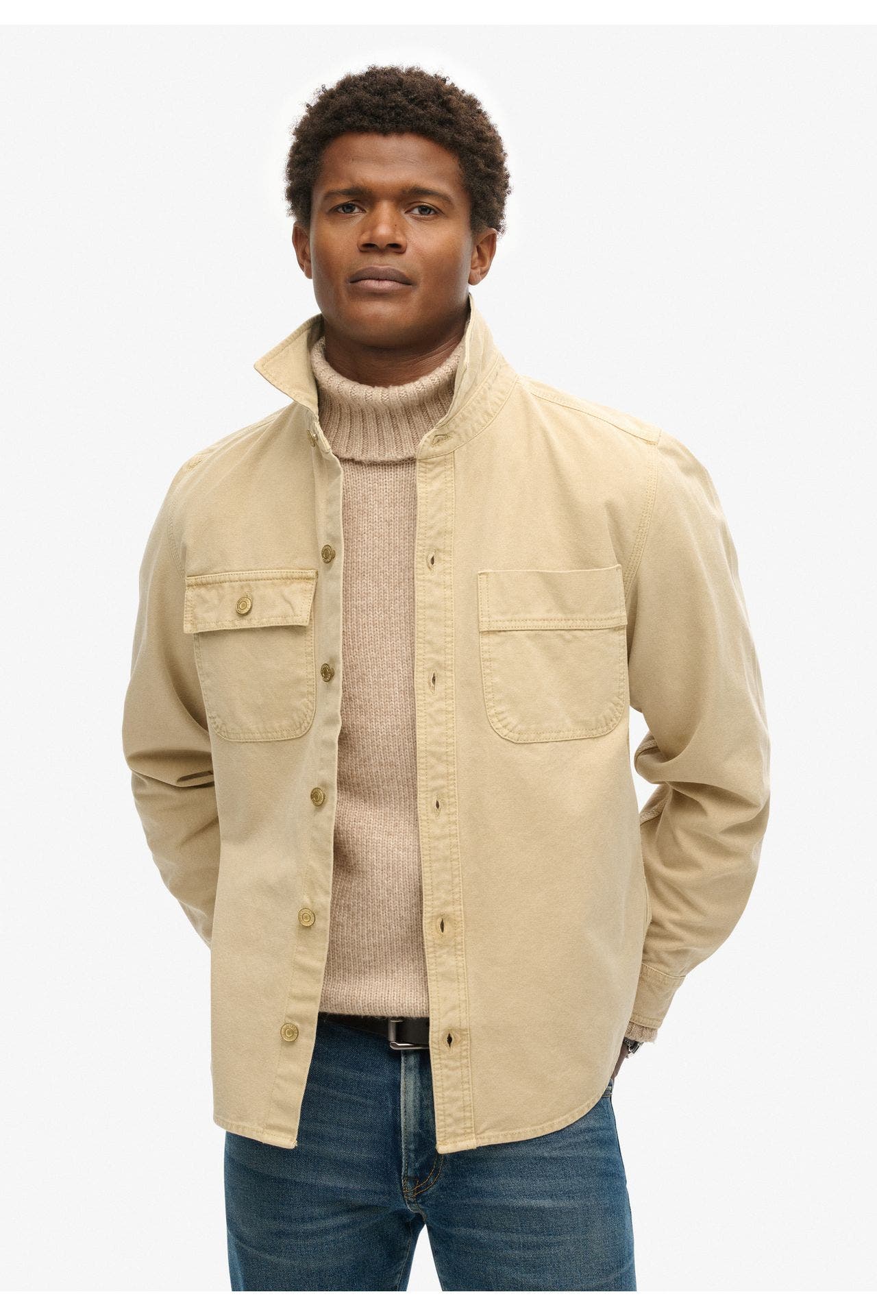 SUPERDRY Jeansjacke beige, Bild 1