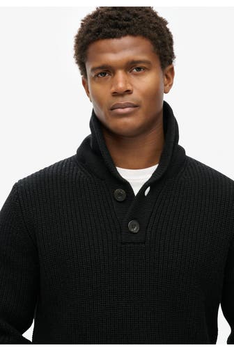 SUPERDRY Strickpullover schwarz