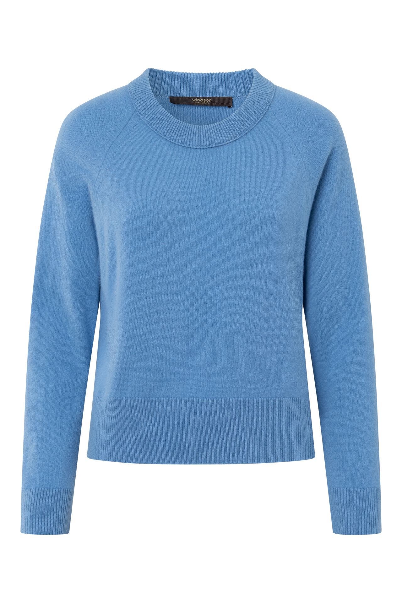 WINDSOR. Pullover Cashmere-Pullover blau, Bild 1