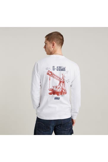 G-STAR Longsleeve weiß