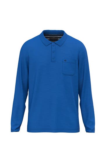 FYNCH-HATTON Langarm-Polo blau