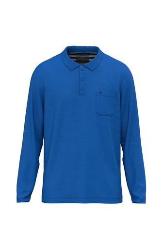 FYNCH-HATTON Langarm-Polo blau