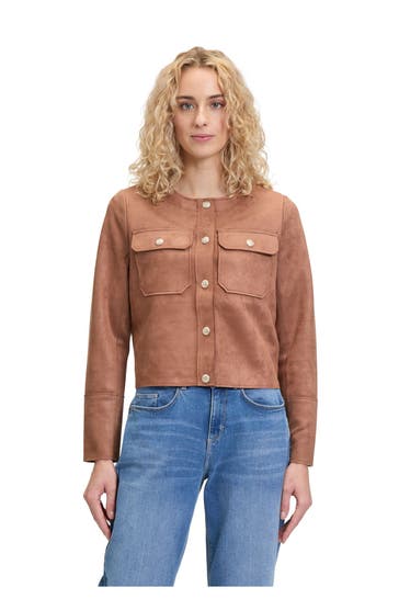 CARTOON Lederimitatsjacke cognac