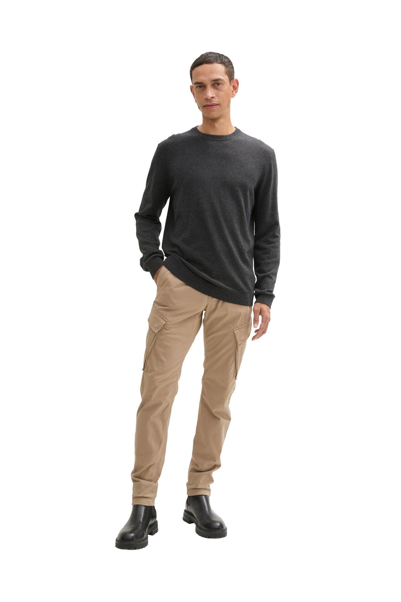 TOM TAILOR Cargohose taupe tapered fit, Bild 1