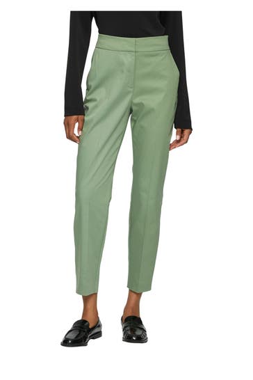 S.OLIVER BLACK LABEL Stoffhose smaragdgrün