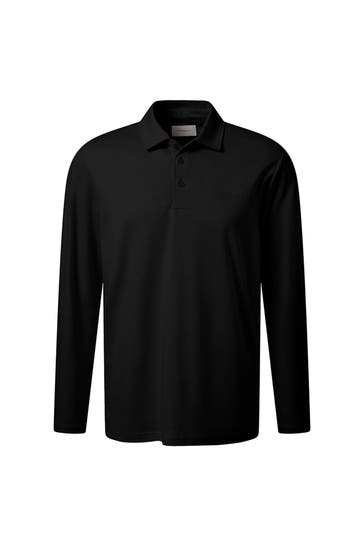 BALDESSARINI Langarm-Polo 'Pino' schwarz