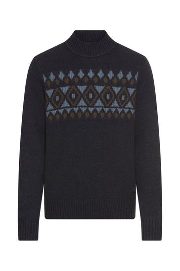CAMEL ACTIVE Wollpullover dunkelblau