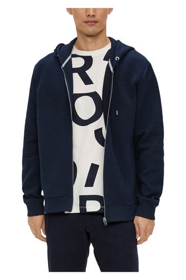 S.OLIVER Sweatjacke dunkelblau