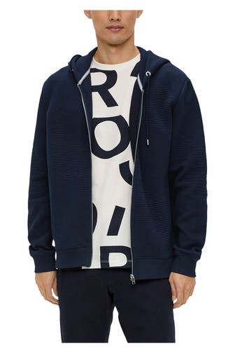S.OLIVER Sweatjacke dunkelblau