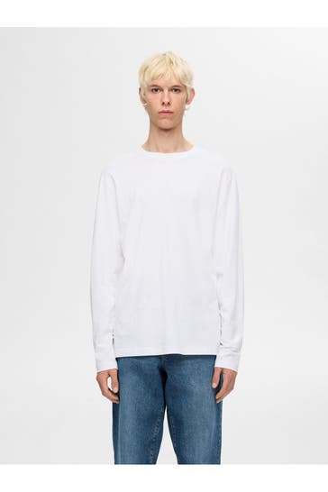 SELECTED Longsleeve weiß