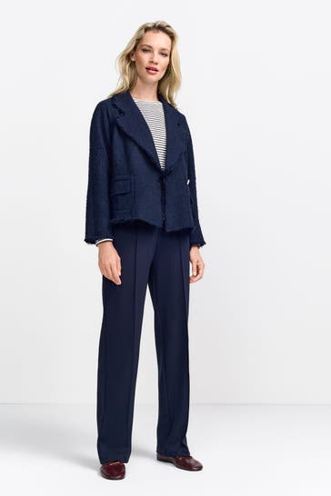 RICH & ROYAL Bouclé-Blazer dunkelblau