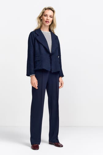 RICH & ROYAL Bouclé-Blazer dunkelblau