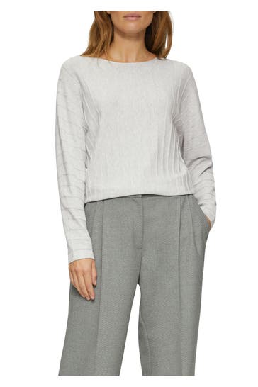 S.OLIVER BLACK LABEL Strickpullover hellgrau