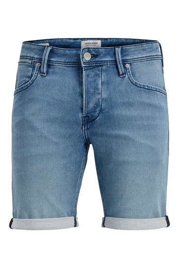 JACK & JONES Jeansshorts 'Rick' blau