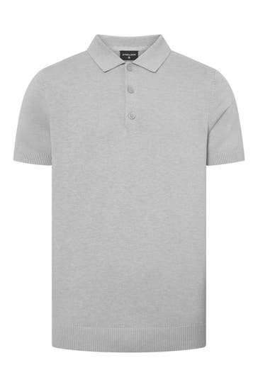 STRELLSON Strick-Polo 'Loic' grau