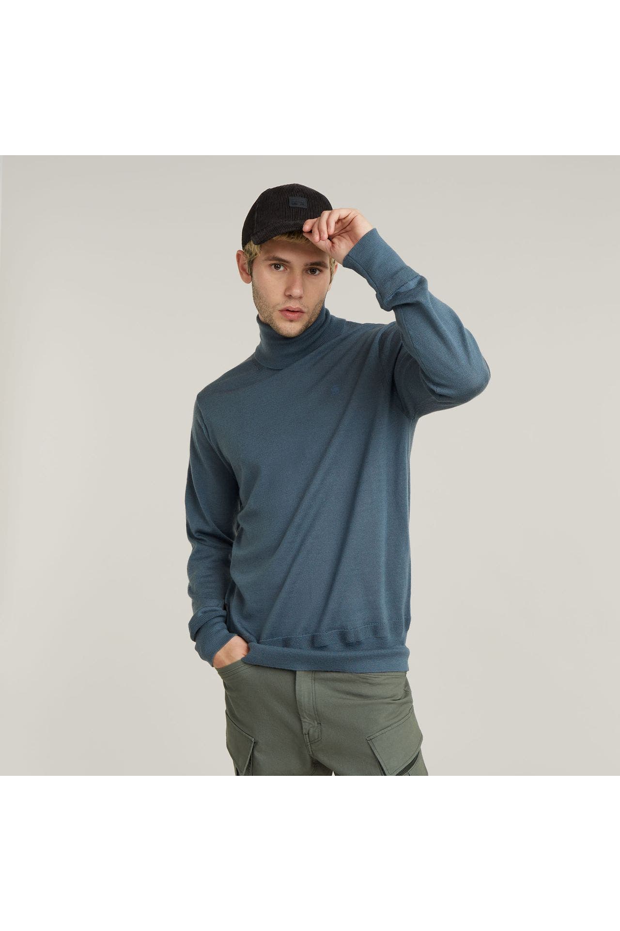 G-STAR Wollrollkragenpullover graublau, Bild 1